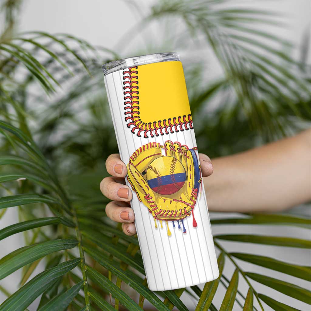 Custom Dripping Baseball Colombia Skinny Tumbler