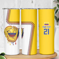 Custom Dripping Baseball Colombia Skinny Tumbler