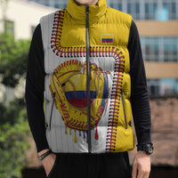 Custom Dripping Baseball Colombia Sleeveless Puffer Jacket