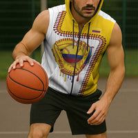 Custom Dripping Baseball Colombia Sleeveless Zip Hoodie