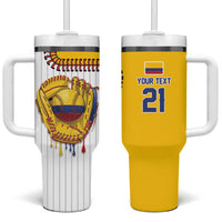 Custom Dripping Baseball Colombia Tumbler With Handle