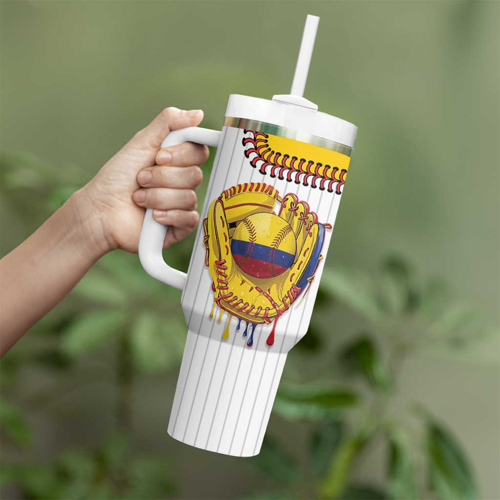 Custom Dripping Baseball Colombia Tumbler With Handle