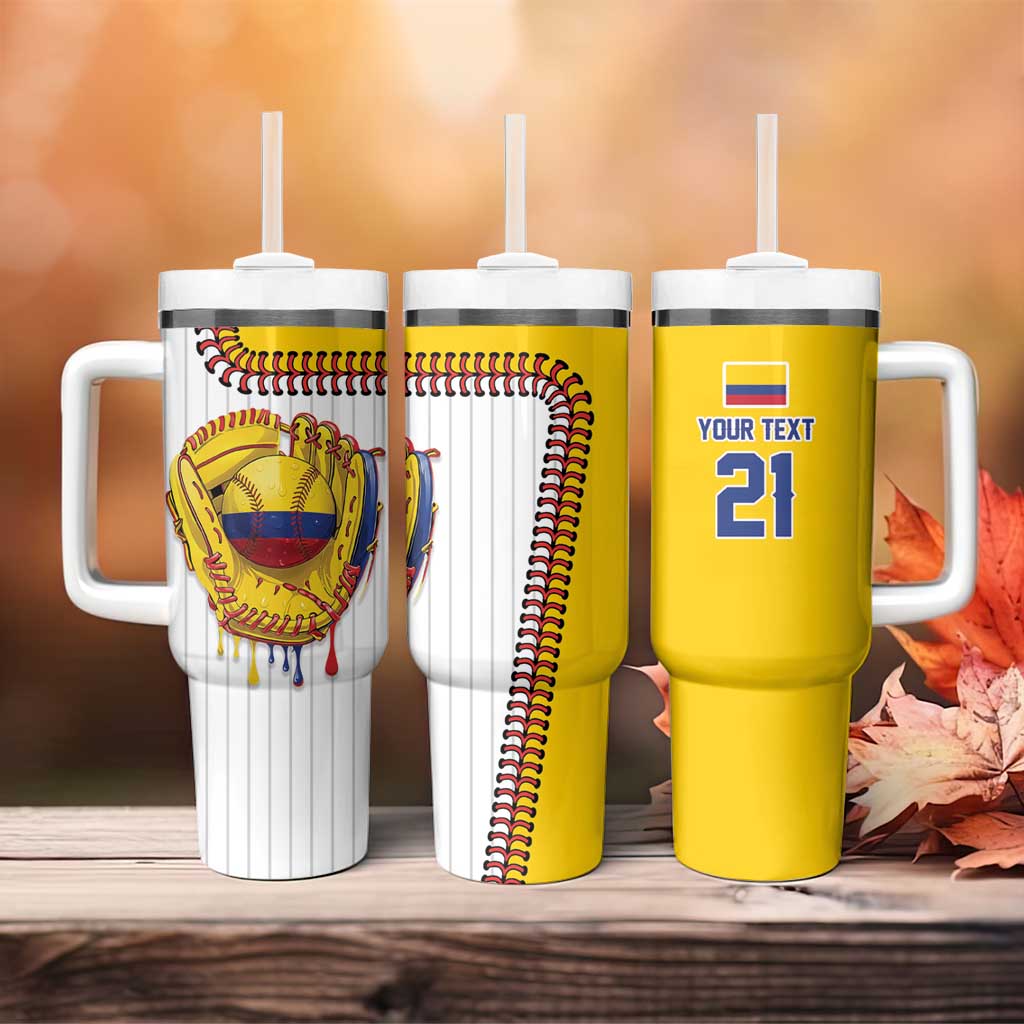 Custom Dripping Baseball Colombia Tumbler With Handle