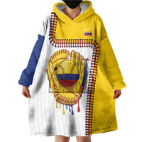 Custom Dripping Baseball Colombia Wearable Blanket Hoodie