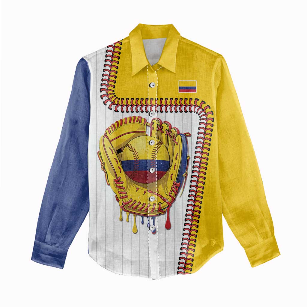 Custom Dripping Baseball Colombia Women Casual Shirt