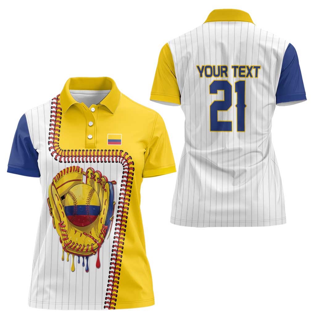 Custom Dripping Baseball Colombia Women Polo Shirt