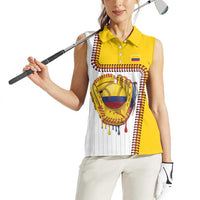 Custom Dripping Baseball Colombia Women Sleeveless Polo Shirt