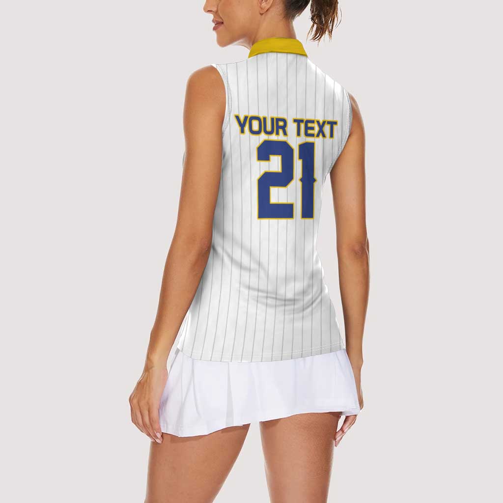 Custom Dripping Baseball Colombia Women Sleeveless Polo Shirt