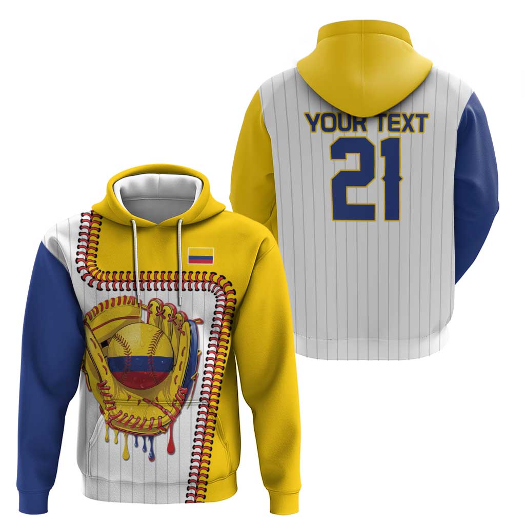 Custom Dripping Baseball Colombia Zip Hoodie