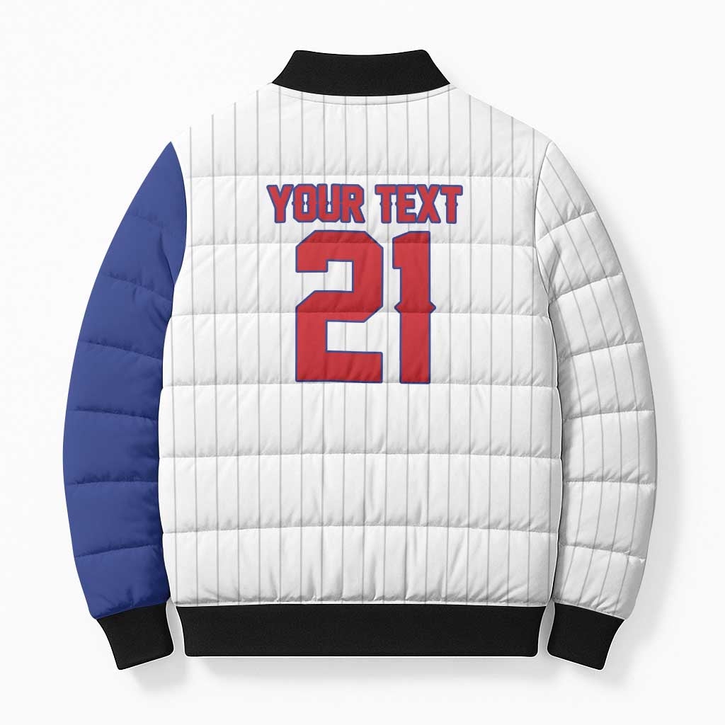 Custom Dripping Baseball Cuba Bomber Puffer Jacket