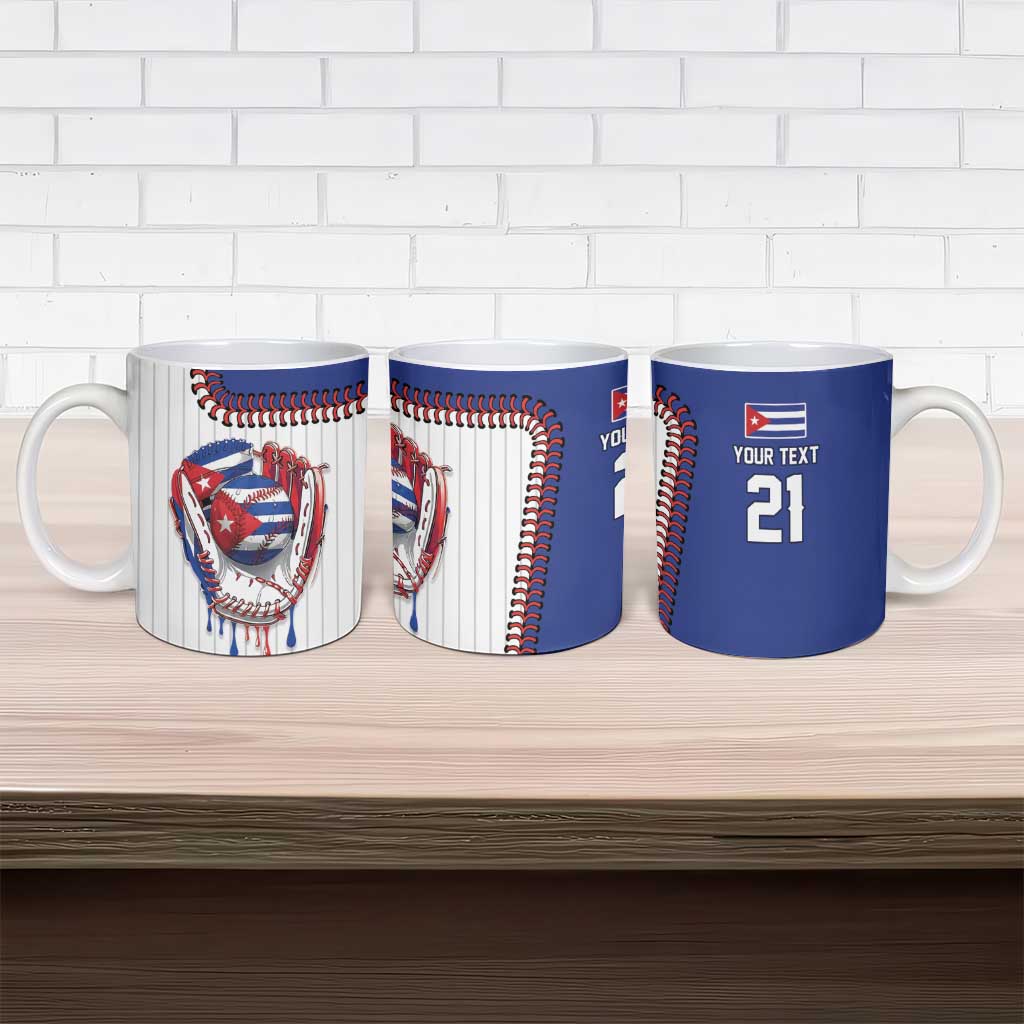 Custom Dripping Baseball Cuba Ceramic Mug