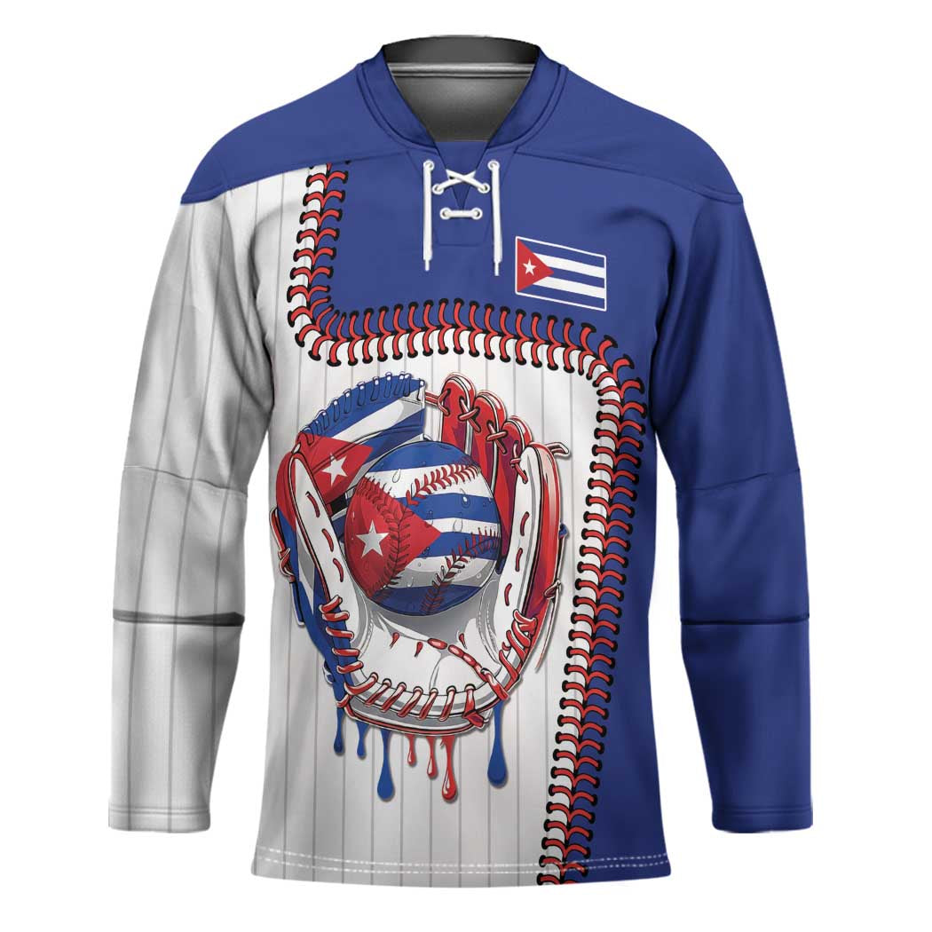 Custom Dripping Baseball Cuba Hockey Jersey