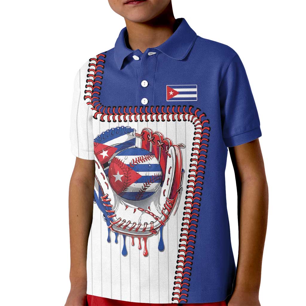 Custom Dripping Baseball Cuba Kid Polo Shirt