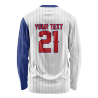 Custom Dripping Baseball Cuba Long Sleeve Shirt