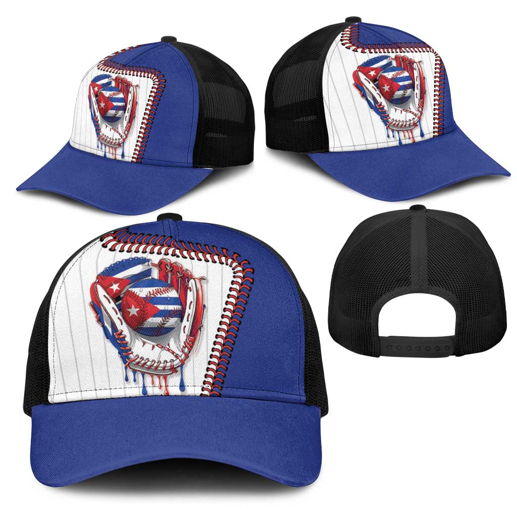 Dripping Baseball Cuba Mesh Trucker Cap