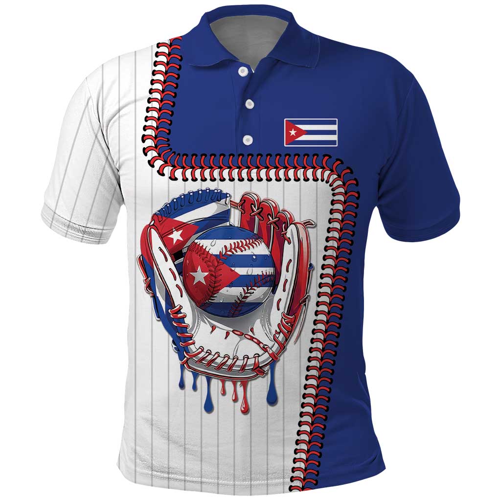 Custom Dripping Baseball Cuba Polo Shirt