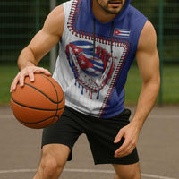 Custom Dripping Baseball Cuba Sleeveless Hoodie