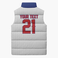 Custom Dripping Baseball Cuba Sleeveless Puffer Jacket