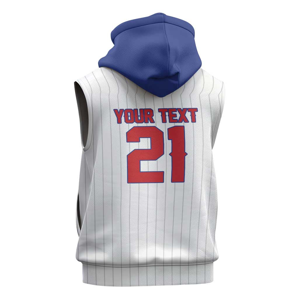Custom Dripping Baseball Cuba Sleeveless Zip Hoodie