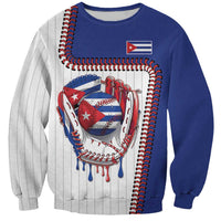 Custom Dripping Baseball Cuba Sweatshirt