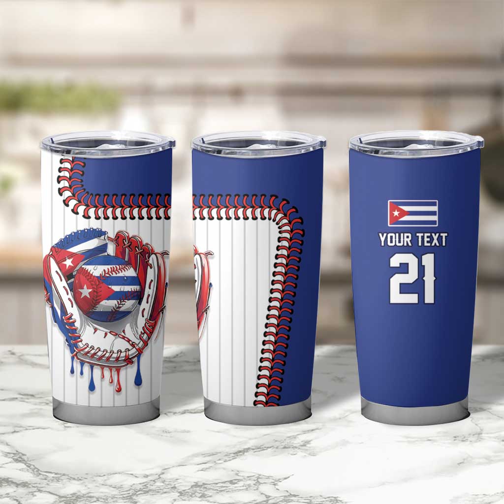 Custom Dripping Baseball Cuba Tumbler Cup