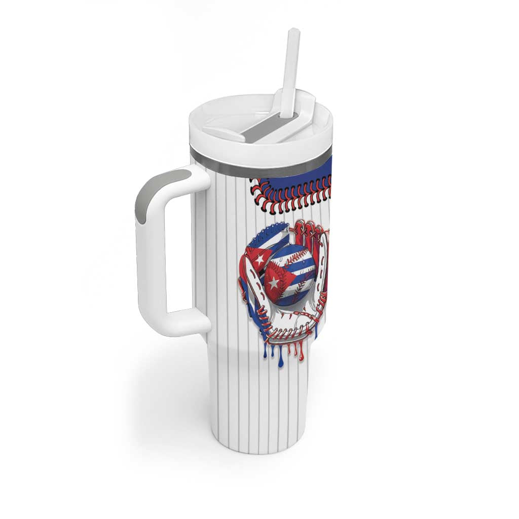 Custom Dripping Baseball Cuba Tumbler With Handle