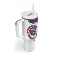 Custom Dripping Baseball Cuba Tumbler With Handle