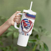 Custom Dripping Baseball Cuba Tumbler With Handle