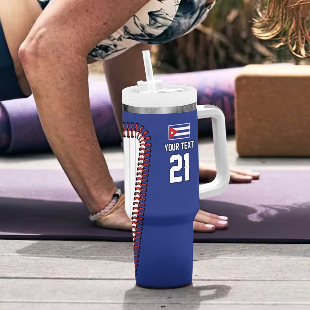 Custom Dripping Baseball Cuba Tumbler With Handle