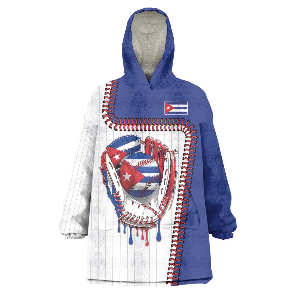 Custom Dripping Baseball Cuba Wearable Blanket Hoodie