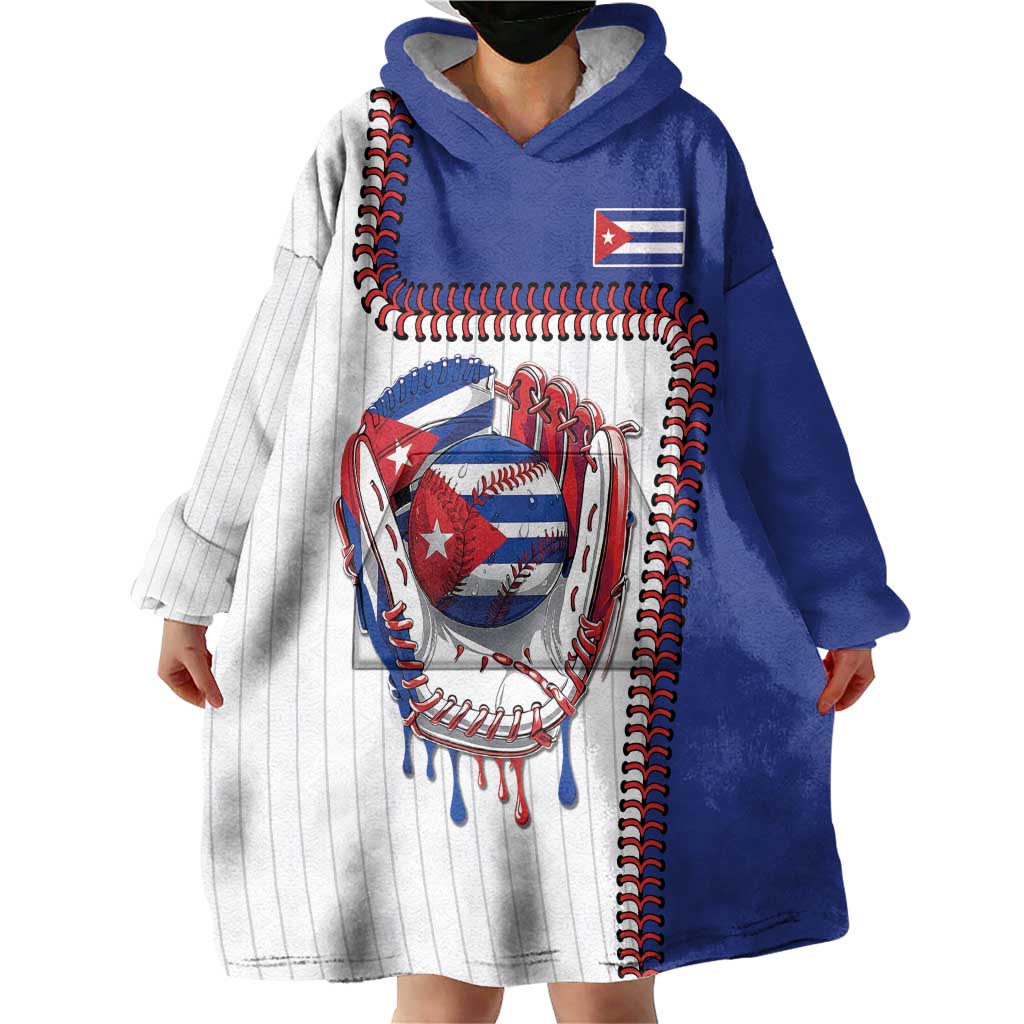 Custom Dripping Baseball Cuba Wearable Blanket Hoodie