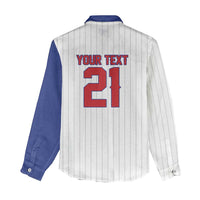Custom Dripping Baseball Cuba Women Casual Shirt