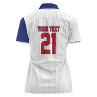 Custom Dripping Baseball Cuba Women Polo Shirt