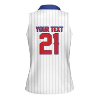 Custom Dripping Baseball Cuba Women Sleeveless Polo Shirt