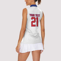 Custom Dripping Baseball Cuba Women Sleeveless Polo Shirt