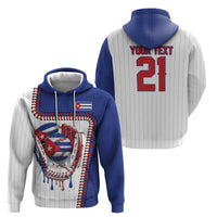 Custom Dripping Baseball Cuba Zip Hoodie