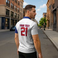 Custom Dripping Baseball Cuba Zipper Polo Shirt