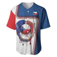 Custom Dripping Baseball Czechia Baseball Jersey