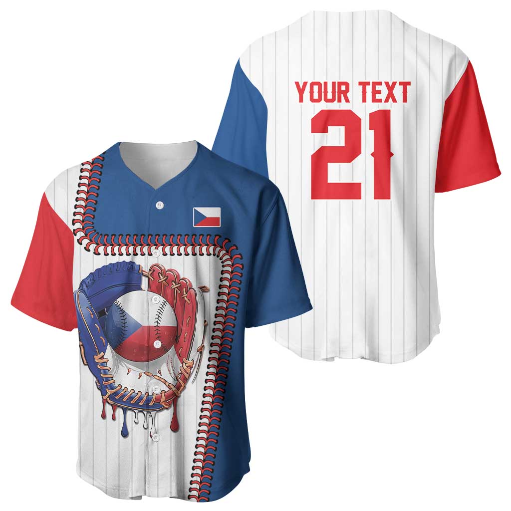 Custom Dripping Baseball Czechia Baseball Jersey