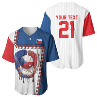 Custom Dripping Baseball Czechia Baseball Jersey