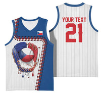 Custom Dripping Baseball Czechia Basketball Jersey