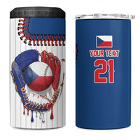 Custom Dripping Baseball Czechia 4 in 1 Can Cooler Tumbler