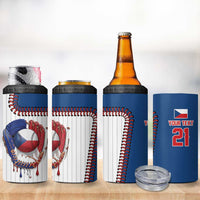 Custom Dripping Baseball Czechia 4 in 1 Can Cooler Tumbler