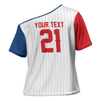 Custom Dripping Baseball Czechia Cross Shoulder Shirt