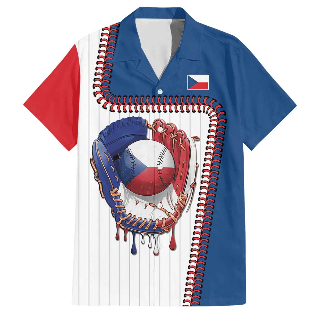 Custom Dripping Baseball Czechia Hawaiian Shirt