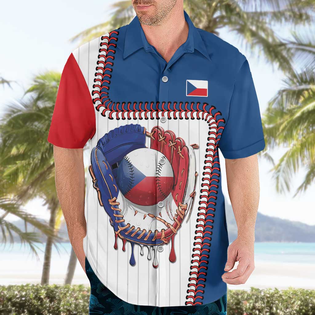 Custom Dripping Baseball Czechia Hawaiian Shirt