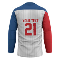 Custom Dripping Baseball Czechia Hockey Jersey