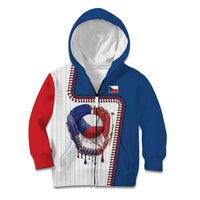 Custom Dripping Baseball Czechia Kid Hoodie