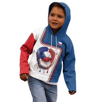 Custom Dripping Baseball Czechia Kid Hoodie