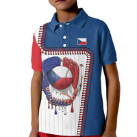 Custom Dripping Baseball Czechia Kid Polo Shirt